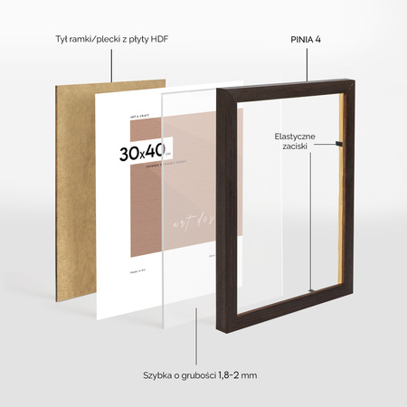 Ramka drewniana PINIA 4 30x40 cm