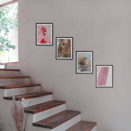 Zestaw czarnych ramek na 4 zdjęcia PINIA 2 GF0034 L