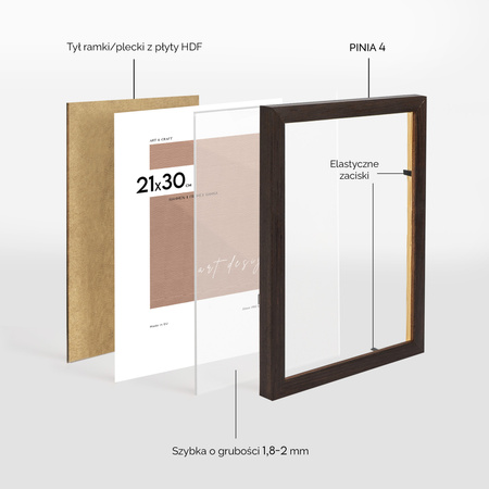 Ramka drewniana PINIA 4 21x30 cm
