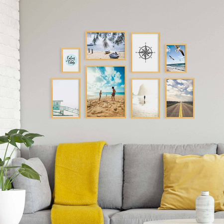 Zestaw naturanych ramek na 8 zdjęć PINIA 0 GF0009