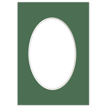 Passe partout 15x21 (10x15) OWAL ZIELONE MALACHITE - LUCA Q5506