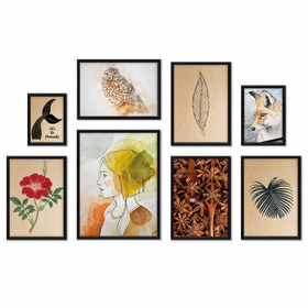 Zestaw czarnych ramek na 8 zdjęć HIT 02 GF0009