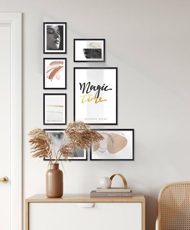 Zestaw czarnych ramek na 7 zdjęć PINIA 2 GF0022