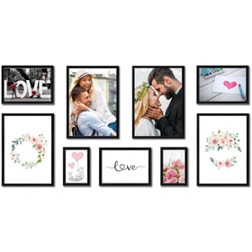 Zestaw czarnych ramek na 9 zdjęć PRESTO 2 GF0004