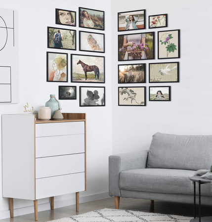 Zestaw czarnych ramek na 16 zdjęć HIT 02 CORNER GF0009