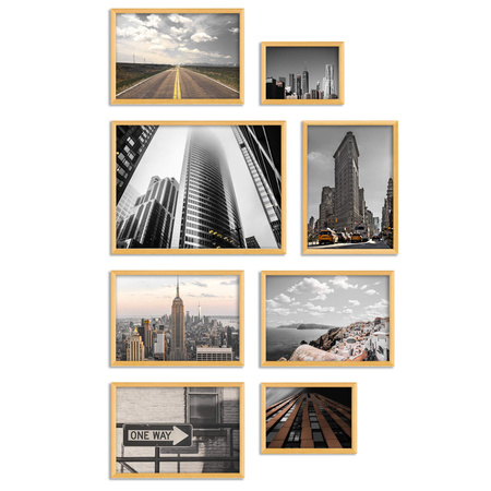Zestaw naturalnych ramek na 16 zdjęć HIT 0 CORNER GF0009