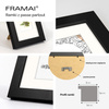 Ramka czarna HEN PASS 2 z passe-partout – rozmiar 50x50 cm (okienko 40x40 cm)