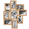 Multirama na 9 zdjęć MULTI HEN 01 ramka na zdjęcia w kolorze dębowym
