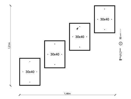 Zestaw brązowych ramek na 4 zdjęć PINIA 3 GF0034 R