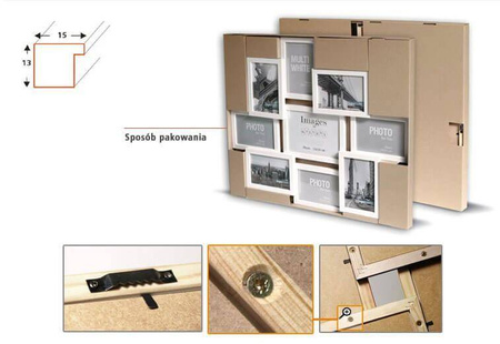 Multirama MULTI WHITE 91 ramka na 9 zdjęć