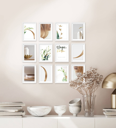 Zestaw białych ramek na 12 zdjęć PINIA 1 GF0019