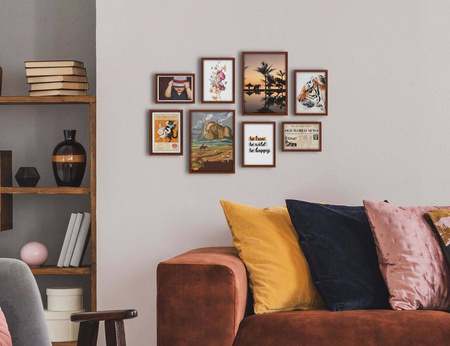 Zestaw brązowych ramek na 8 zdjęć PINIA 3 GF0007