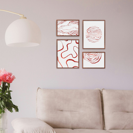 Zestaw brązowych ramek na 4 zdjęć PRESTO 4 GF0003