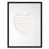 Ramka SERCE - czarna - Ramka z passe partout o rozmiarze 30x40 cm