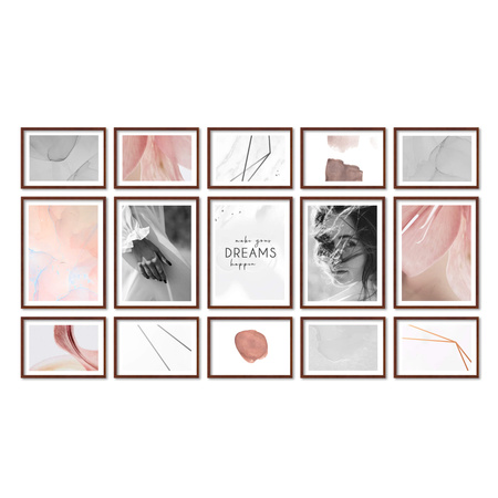 Zestaw brązowych ramek na 15 zdjęć PINIA 3 GF0029