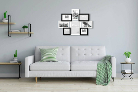 Multirama MULTI BLACK AND WHITE 81 ramka na 8 zdjęć