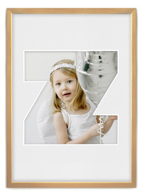 Ramka LITERKA "Z" Jasne Drewno. Ramka z passe partout o rozmiarze 21x30 cm