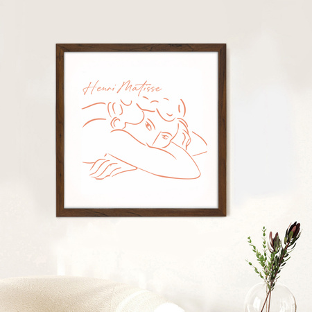 Ramka brązowa HEN 4 40x40 cm