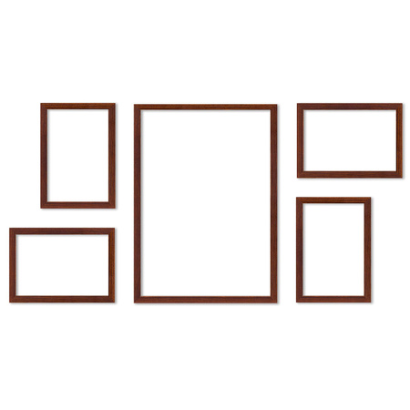 Zestaw brązowych ramek na 5 zdjęć PINIA 3 GF0045