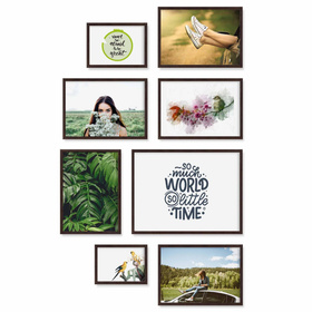 Zestaw brązowych ramek na 8 zdjęć PINIA 4 GF0009