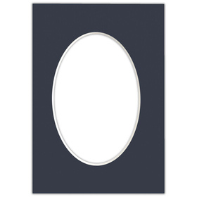 Passe partout 15x21 (10x15) OWAL GRANATOWE NAVY - LUCA Q5403