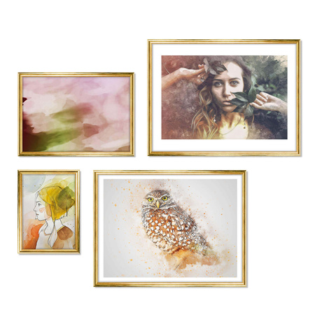 Zestaw złotych ramek na 4 zdjęć HIT 1 Z GF0008