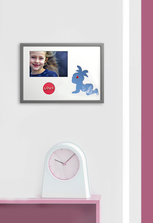 Ramka na zdjęcia do pokoju dziecięcego szare. Ramka z passe partout o rozmiarze 21x30 cm