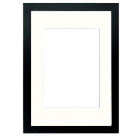 Ramka czarna HEN PASS 2 z passe-partout – rozmiar 21x29,7 cm (okienko 15x21 cm)