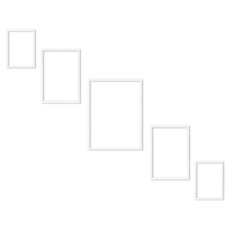 Zestaw białych ramek na 5 zdjęć PINIA 1 GF0031 L