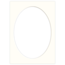 Passe partout 15x21 (13x18) BIAŁY OWAL MILK MLECZNY - LUCA Q5105