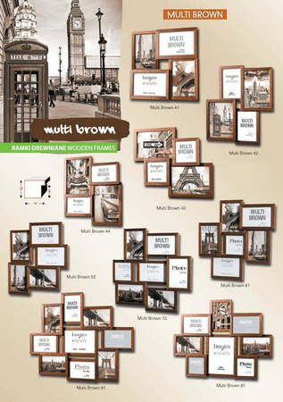 Multirama MULTI BROWN 81 ramka na 8 zdjęć