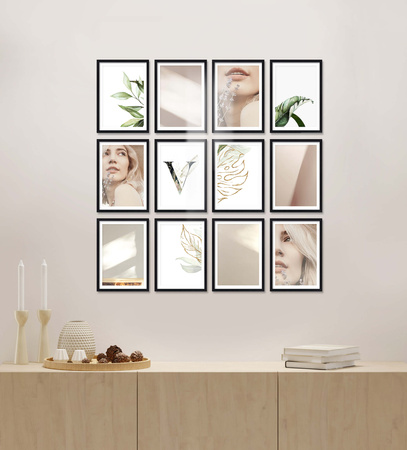 Zestaw czarnych ramek na 12 zdjęć PINIA 2 GF0021