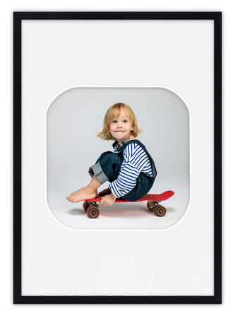 Ramka CYFERKA "0" Czarna. Ramka z passe partout o rozmiarze 21x30 cm