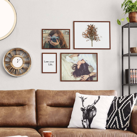 Zestaw brązowych ramek na 4 zdjęć PINIA 3 GF0008