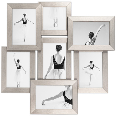 Multirama na 7 zdjęć MULTI HEN S ramka na zdjęcia - srebrna