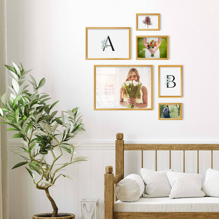 Zestaw złotych ramek na 6 zdjęć PRESTO Z GF0010