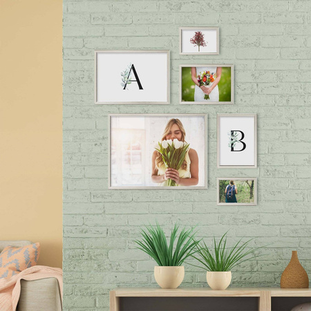 Zestaw srebrnych ramek na 6 zdjęć PRESTO S GF0010