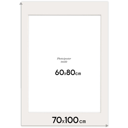 Passe partout 70x100 (60x80) LUCA Q5104 OFF WHITE - BIAŁY