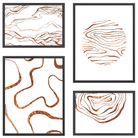 Zestaw czarnych ramek na 4 zdjęć PRESTO 2 GF0003