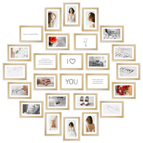 Zestaw złotych ramek na 26 zdjęć PINIA Z GF0037