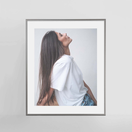 Ramka aluminiowa srebrna QAL 50x60 cm