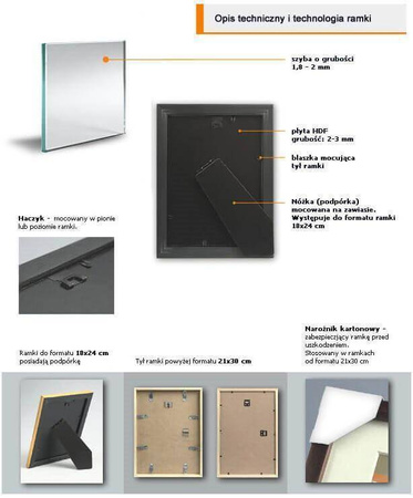 Pakiet ramek drewnianych 5 szt. DRZ X 1 PAK 15x21 cm