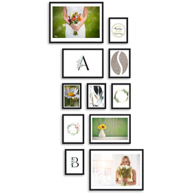 Zestaw czarnych ramek na 11 zdjęć PINIA 2 GF0005
