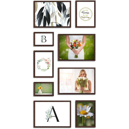 Zestaw brązowych ramek na 9 zdjęć PRESTO 44 GF0004