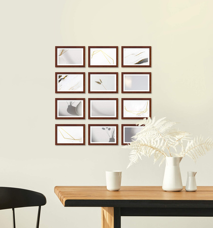 Zestaw brązowych ramek na 12 zdjęć PINIA 3 GF0026