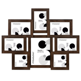 Multirama na 8 zdjęć MULTI  HEN 4 ramka na zdjęcia w kolorze brązowym