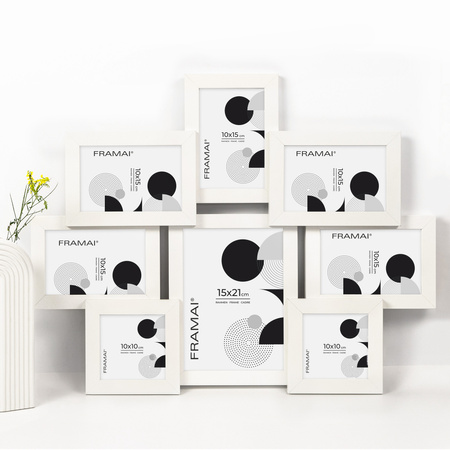 Multirama na 8 zdjęć MULTI HEN 1 ramka na zdjęcia biała