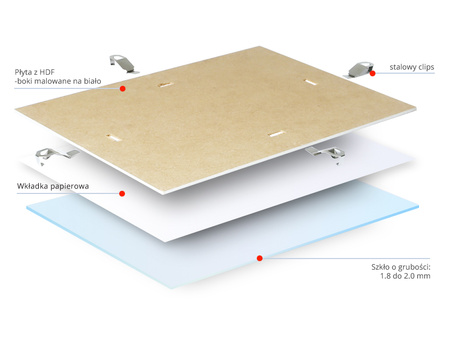 Antyrama ze szkłem 25x38 cm