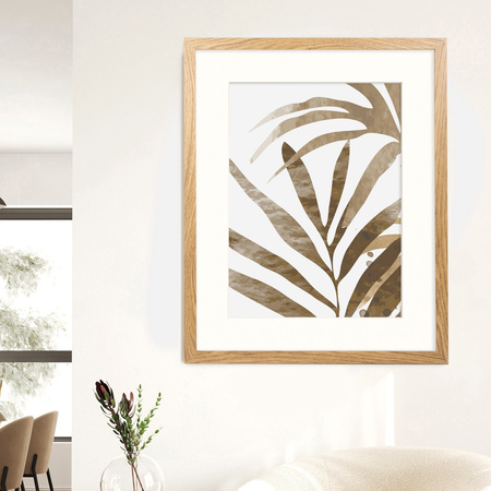 Ramka naturalna HEN PASS 01 z passe-partout – rozmiar 40x50 (30x40) cm