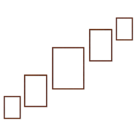 Zestaw brązowych ramek na 5 zdjęć PINIA 3 GF0031 R